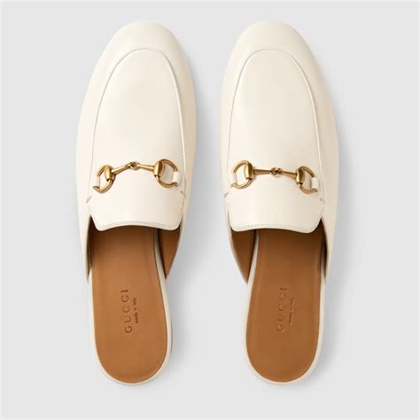 gucci white peyton slippers|White Leather Princetown Slipper .